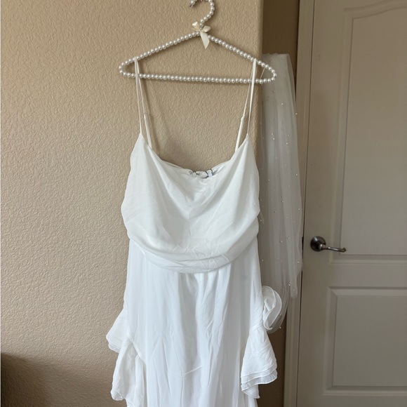 White Ruffle Dress - Picture 4 of 6